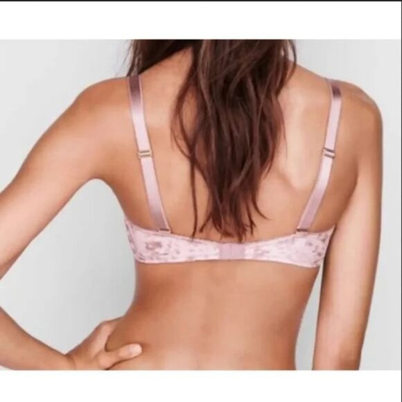 RARE Victoria's Secret Barbie Crushed Velvet Mesh Lace Unlined Wirefree Bra - Picture 3 of 16